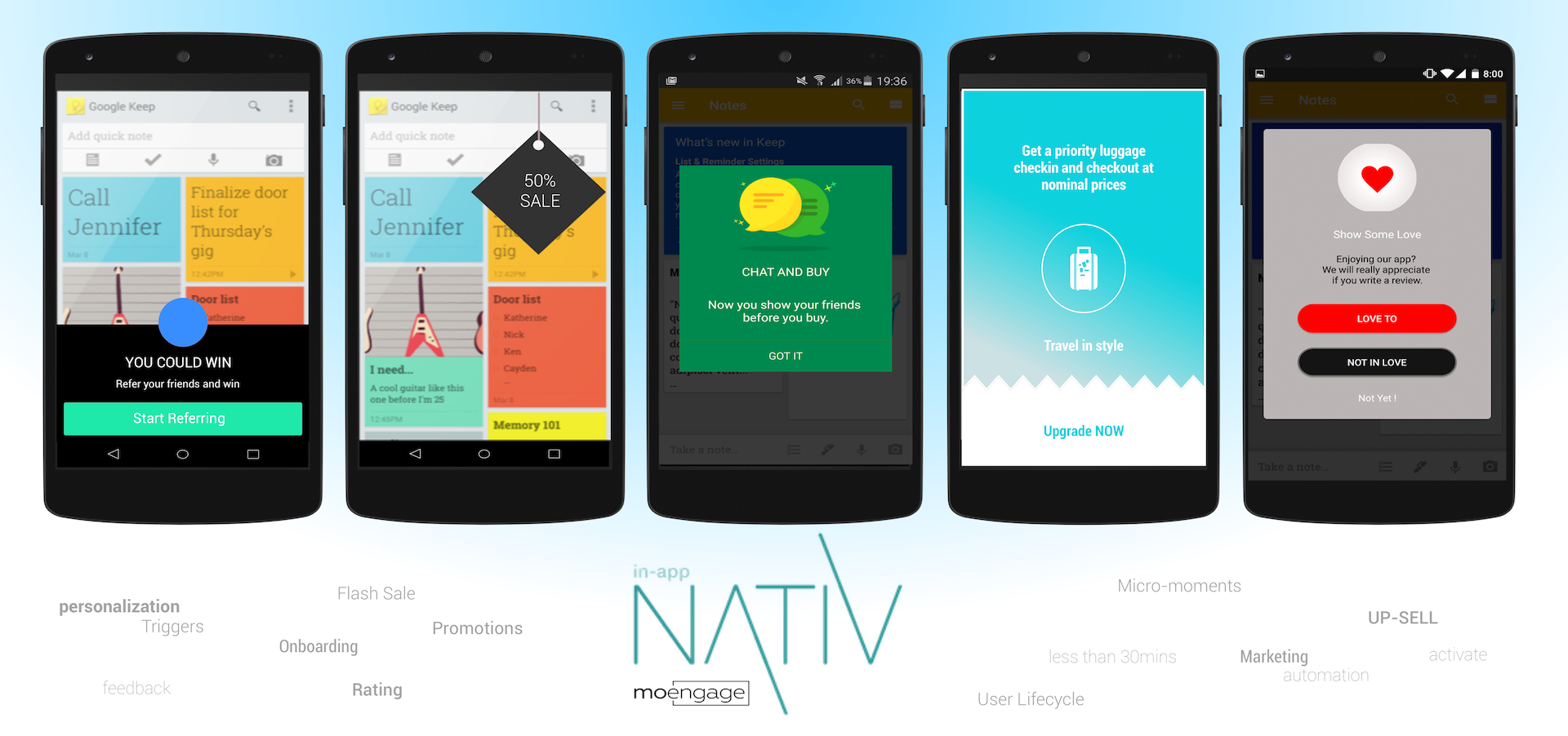 MoEngage Nativ, creare app da soli