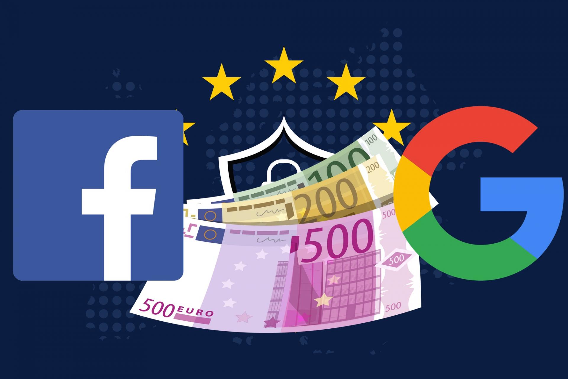 GDPR: Google e Facebook rischiano $ 9,3 miliardi di multa nel primo giorno di applicazione