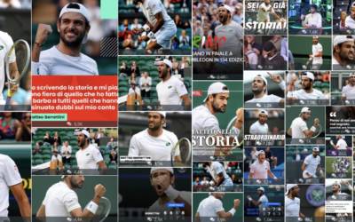 Matteo Berrettini in finale a Wimbledon,  i social impazziscono